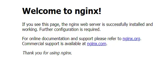 Welcome to nginx